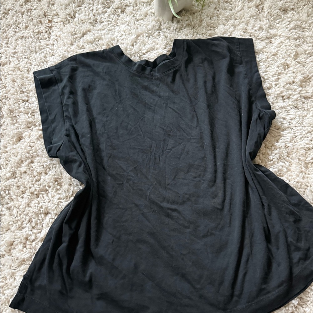 Black cotton a new day simple basic casual women’s top
Size XL